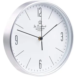 St. Leonhard Klassische Funk-Wanduhr 25,0 cm 25 silber