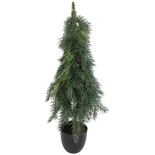 Kunstbaum Waldtannenbäumchen im Topf GA künstlicher Tannenbaum Kunsttanne Waldtannenbaum Weihnachtsbaum Tanne, Seidenblumen Roß, Höhe 60 cm, 100% PE Spritzgussverfahren - Größe: 60cm grün Ø 24 cm x 60 cm