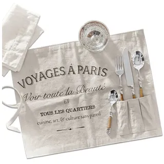 Loberon Platzset 2er Set Voyage, creme