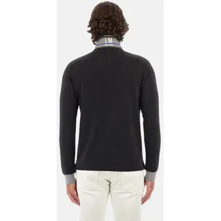 La Martina Poloshirt Shirt Langarm-Poloshirt regular fit Wolfe mit (1-tlg., 1) schwarz M (48)