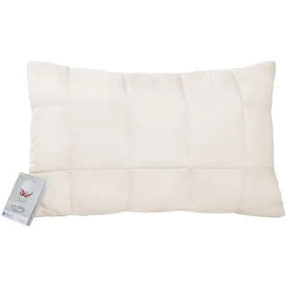 franknatur Kinderkopfkissen 40x60 Lyocell höhenverstellbar Bio Baumwolle | anpassbare Höhe, weich stützend, Füllung mit Lyocell Tencel, Bezug 100% Bio Baumwolle, atmungsaktiv, waschbar, Oeko-TEX