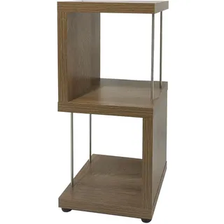 Hti-Living Standregal 2 Fächer 3065  Eiche  mit Metallstreben  blau