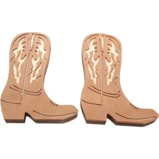 Wandvase Cowboystiefel - Dekorative Vasen - Einzigartiger Western Stil - 30 x 195 cm - Kaffee