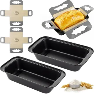 Hejo 2Er Set Brotbackform Kasten – Kastenform Brot Mit 2 Silikon Backmatten, Kar