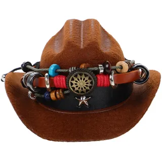 Cabilock Auto Rückspiegel Deko Cowboy Hut Mini Western Stil Roboterkopf für Nio Nomi Einzigartiges Design Auto Innenraum Schmuck für Stilbewusste Fahrer