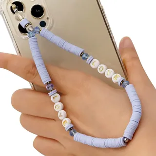 Universal Perlen Handykette,Handy Handgelenk Lanyard, Perlen Telefon Handgelenk Seil Kristall Armband String für Handy, Charme Perlen Telefon Kette Strap für Frauen Mädchen, Auto Schlüssel Dekoration