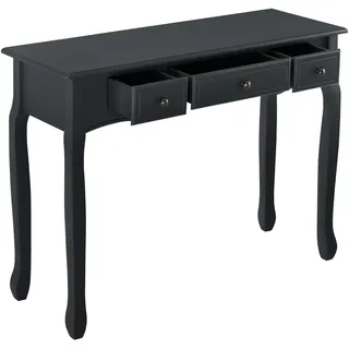 en.casa Konsolentisch Hirschhorn 100 x 78 x 35 cm schwarz