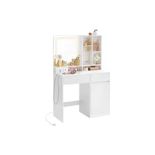 Schminktisch mit LED-Beleuchtung 90 cm breit
