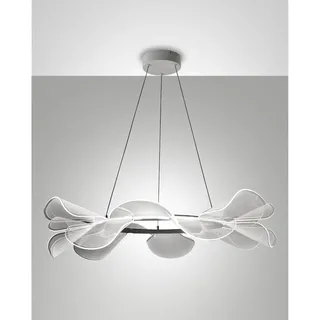 Fabas Luce Sylvie 1x40W Ø 72 cm rund weiß