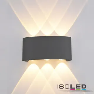 ISOLED Außenwandleuchte Aluminium 4,0 cm IP54 6W warmweiß sandschwarz