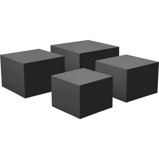 PHOYUXM Tortenständer Buffet Ständer,4 Stück Acryl-Tortenständer,Kuchendurchmesser 8“ 9” 10” 12”,Stapelbares Tortenplatte, für Cupcakes, Sammlerstücke, Schmuck (Schwarz)