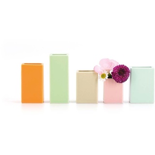 Remember Dekovase farbige Mini Vasen 5 Stück im Set bunt