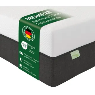 DREAMSTAR Premium 1000er Taschenfederkernmatratze I ergonomische 7-Zonen Tonnentaschenfederkernmatratze I Höhe 22 cm I Härtegrad 2 (H2) 0-80 kg I 80 x 200 cm