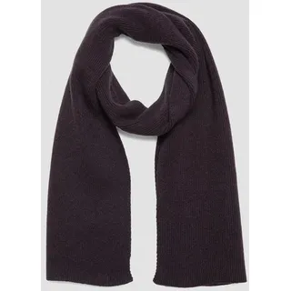 QS Halstuch Strickschal aus Viskosemix, Logo lila