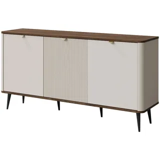 Mirjan24 Sideboard, Kaschmir, Nussbaum, Metall, Rechteckig, 160x82x40 cm, Wohnzimmer, Kommoden & Sideboards, Sideboards