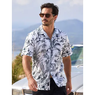 Lerros Kurzarmhemd floral Broken White M