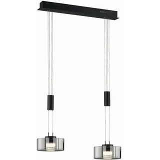 Fischer & Honsel Lavin 2-flg. 20 cm rund schwarz/rauchglas