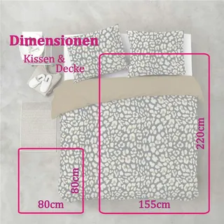 Bestlivings Bettwäsche-Set (155x220cm) Lazy Leopard