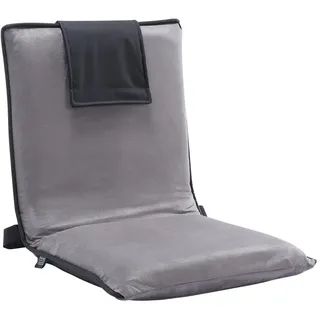 Vevor Bodenstuhl 6-fach verstellbarer Meditationsstuhl mit Rückenlehne, klappbarer Sofastuhl zum Lesen, Fernsehen und Spielen, tragbarer Bodensitz, Lounge-Sofastuhl, für Erwachsene, Jugendliche grau