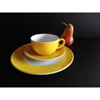 Dibbern SONDERAKTION - Originalware Solid Color - Kaffeetasse m.U. 0,25 + Teller 21 cm - sonnengelb - NEU