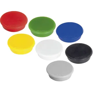 Franken Haftmagnet Magnete farbsortiert, Kunststoff Ø 3,2 x 0,7 cm, 10 St.
