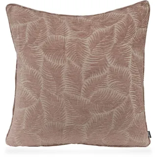 Dekokissen H.O.C.K. "Nelly", rosa (rosa, geblümt), B:60cm H:10cm L:60cm, Baumwolle, Leinen, Polyacryl, Polyester, Viskose, Dekokissen_Sitzkissen_Kissenhüllen, mit Blätter-Muster, Kissenhülle mit Füllung, 1 Stück