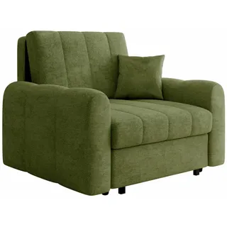 Mirjan24 Schlafsessel Viva Moon I Polyester 118 x 85 x 98 cm Grün mit Kissen