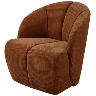 Woood Drehsessel Mojo Flachcord 68 x 75 x 68 cm Rostbraun drehbar