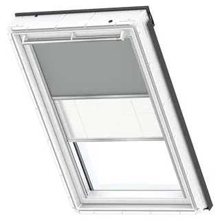 VELUX Verdunkelungsrollo Duo DFD MK08 0705SWL Grau/Weiß weiß