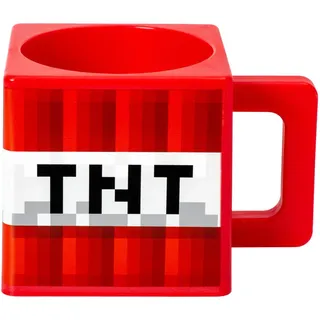 Minecraft TNT Cube Tasse 290ml - TNT-Schriftzug - Mikrowellengeeignet - Keine Spülmaschine