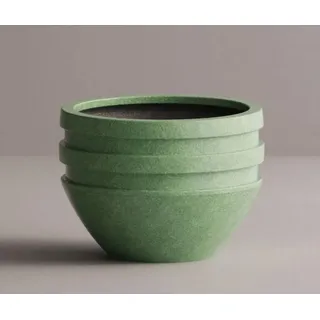 Casa Padrino Luxus Beton Blumentopf Grün Ø 80 x H. 60 cm - Wohnzimmer & Garten Deko Pflanzentopf