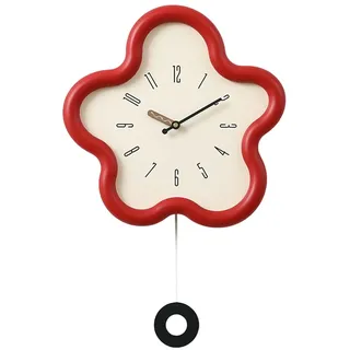 NONDK Minimalistische Digitale Wanduhr Creme Stil Wohnzimmer Schwingendes Restaurant Wohnkultur B