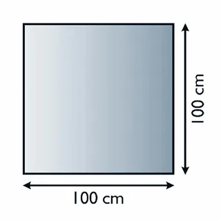Lienbacher Funkenschutzplatte Glasbodenplatte Quadrat 8mm Stärke
