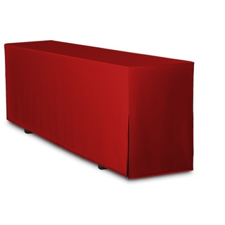 TexDeko® Biertischhusse Premium für Bierzeltgarnitur 220 x 70cm Blickdicht waschbar nur Tisch (Rot) Made in EU