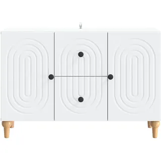 vidaXL TV Möbel Sideboard 89 x 34,5 x 60 cm Weiß Holzwerkstoff