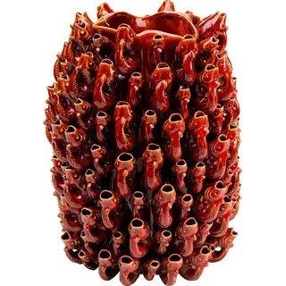 KARE DESIGN Vase Goldfisch 57806 Steinzeug Rot