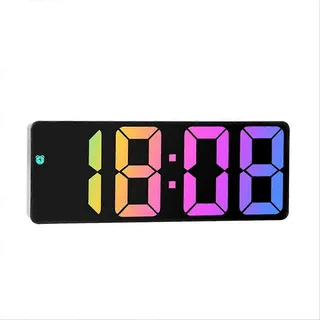Elektronischer Wecker Mit Großem Schwarzem Led-display Und Großen, Beleuchteten Ziffern, Digitaluhr Für Den Nachttisch