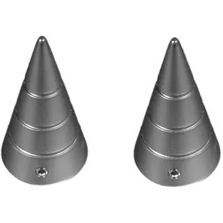 LIEDECO Gardinenstangen-Endstück Kegel mit Rille 2-läufig Ø 16 mm 5,5 cm Silber
