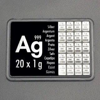 Silbertafel (20x 1g Feinsilber) "CombiBar"
