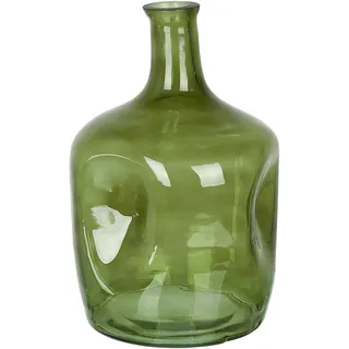 Beliani Blumenvase Glas 30 cm Olivgrün