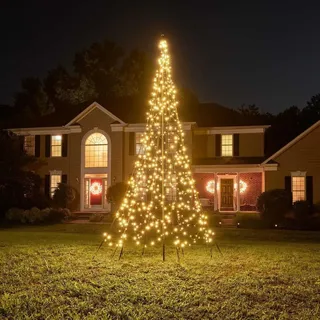 Fairybell LED Weihnachtsbaum BxH: 2x4m 640 LED Leuchten mit Mast Warmweiß