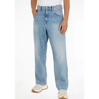 Weite Jeans TOMMY JEANS "AIDEN BAGGY JEAN CG4039" Gr. 36, Länge 34, blau (denim light) Herren Jeans Loose Fit im 5-Pocket-Style