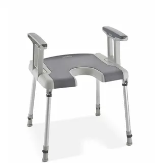 Invacare Aquatec Sorrento Duschhocker mit Armlehnen und Hygieneasschnitt 1532660