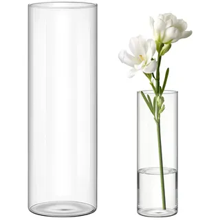 Acryl Blumenvase 30cm,Bruchsichere Transparente Zylindervase Ø10cm | Blumenvasen Shatterfeste,Unzerbrechliche Vase,Bruchsichere Zylinder Vases für Hochzeiten,Wohnzimmer,Büro,Hausdekoration