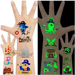 Piraten Tattoo Kinder Junge Aufkleber Kinder, Piraten Kindergeburtstag | Piraten Spielzeug, Spiel Piratenschatz Party, Kleine Einschulung Geschenke Mitgebsel Kindergeburtstag Junge