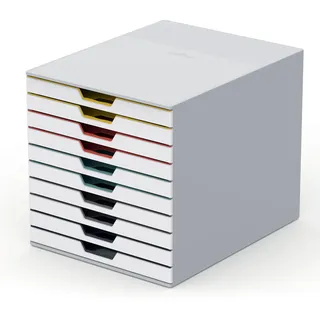 Durable Schubladenbox Varicolor Mix 10 28 x 29,2 x 35,6 cm 10-tlg. weiß