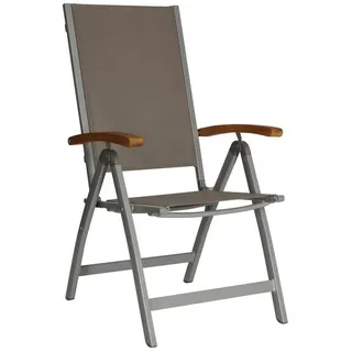 Merxx Menorca Gartenstuhl 60 x 65 x 111 cm grau 2 St.