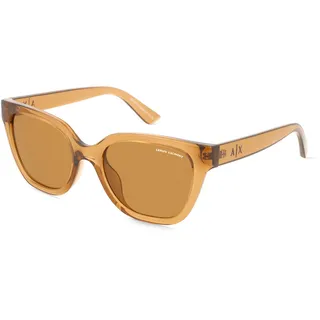 Emporio Armani 0AX4164SU Damen-Sonnenbrille Vollrand Cat Eye Kunststoff-Gestell, braun