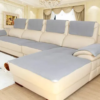 Dick Anti-rutsch Sofa Abdeckung, Multi-Size Sofa Schutz schonbezug, Sofabezüge,Sofa Arm Covers, Sofa Überwürfe Für ledersofa Verkauft in stück -Grau 60x120cm(24x47inch)