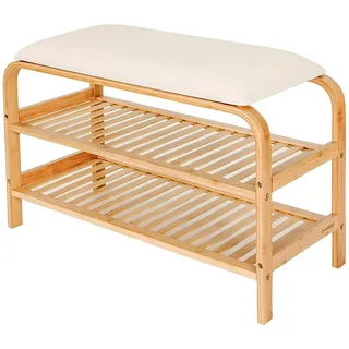ad.con Schuhbank 70 x 30 x 46 cm beige mit Schublade / beige